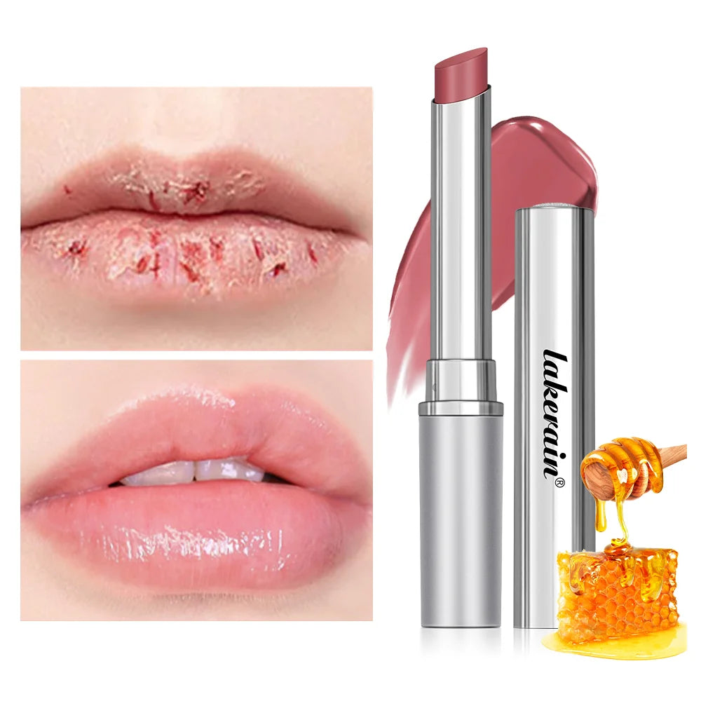 Honey Lipstick Honey Tinted Lip Balm Pink Lipstick Powerful Lip Repulper Lip Brightening for Dark Lips Exfoliating Care Peaceful Pleasures Health and Wellness
