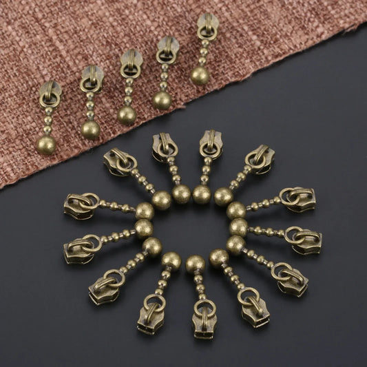 20Pcs 21mm Antique Bronze Metal Zipper Sliders | DIY Repair Zipper Sliders Oasis Select