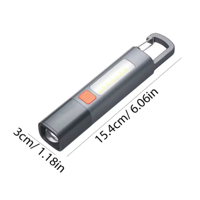 Mini Rechargeable Flashlight – 1200 Lumen, Zoomable, 3 Modes