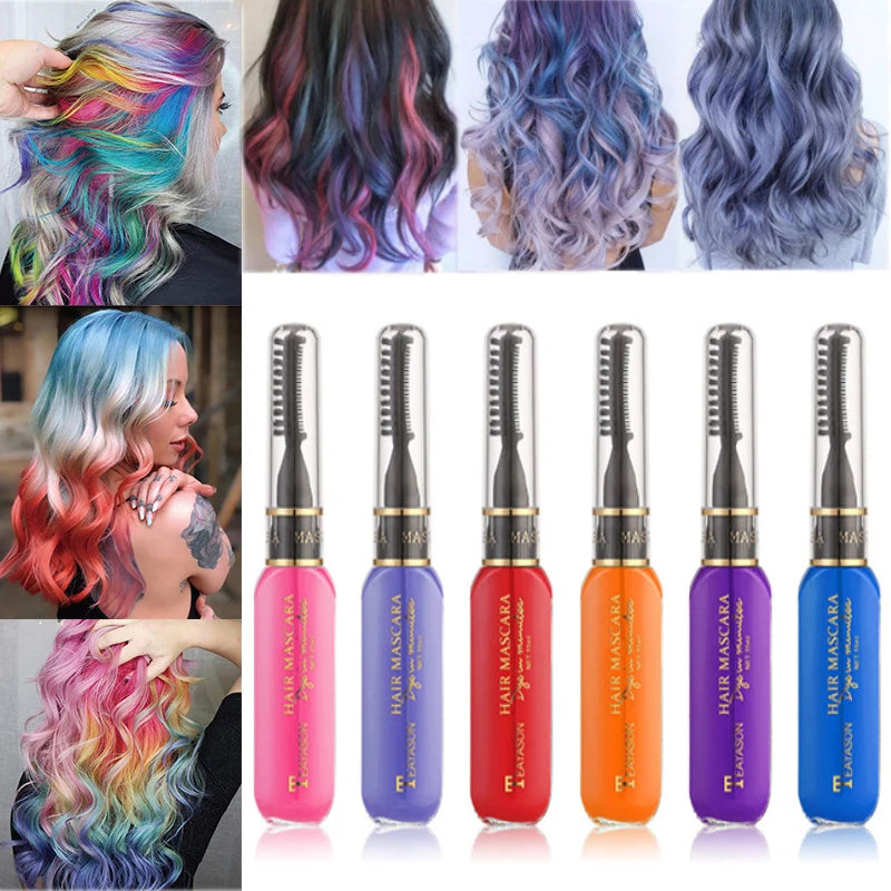 Temporary Hair Color Mascara Wand | 13 Colors, Washable