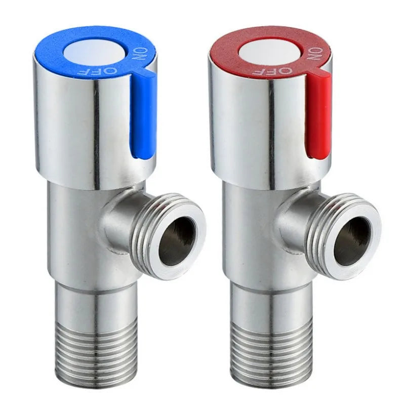 Stainless Steel 1/2" Triangle Stop Valve – Hot & Cold Water