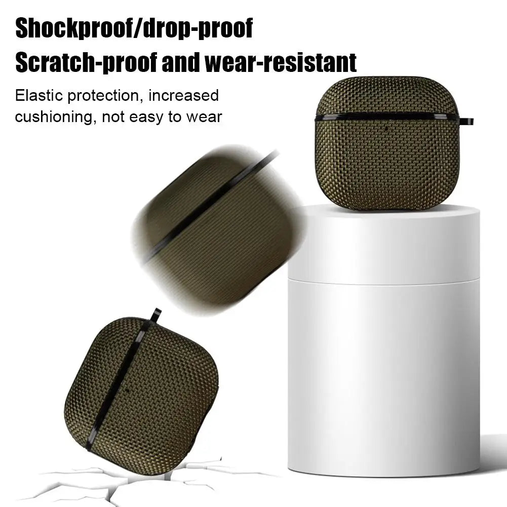 AirPods 4 Waterproof Nylon PC Case with Metal Buckle