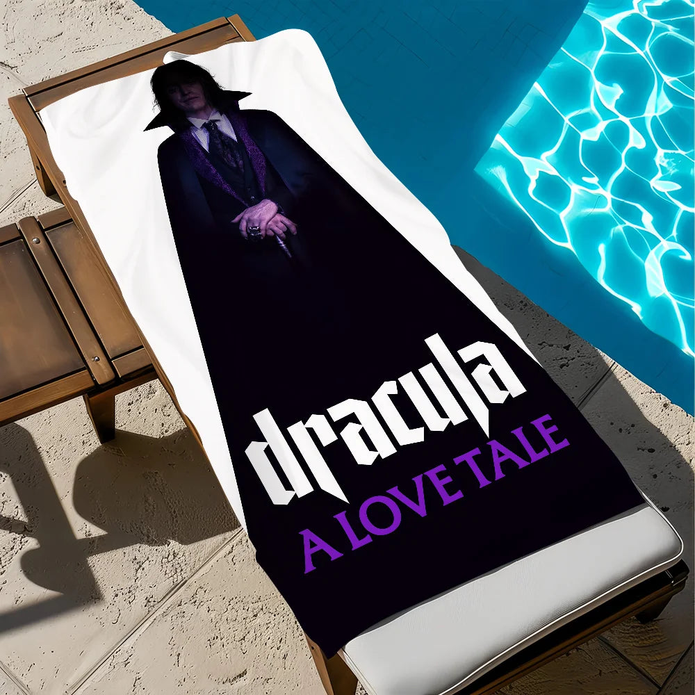 Dracula Horror Movie Quick-Dry Beach Towel | Pool & Travel Gift Quick-Dry Beach Towel Peaceful Pleasures Health and Wellness z1 STJ40x70CM