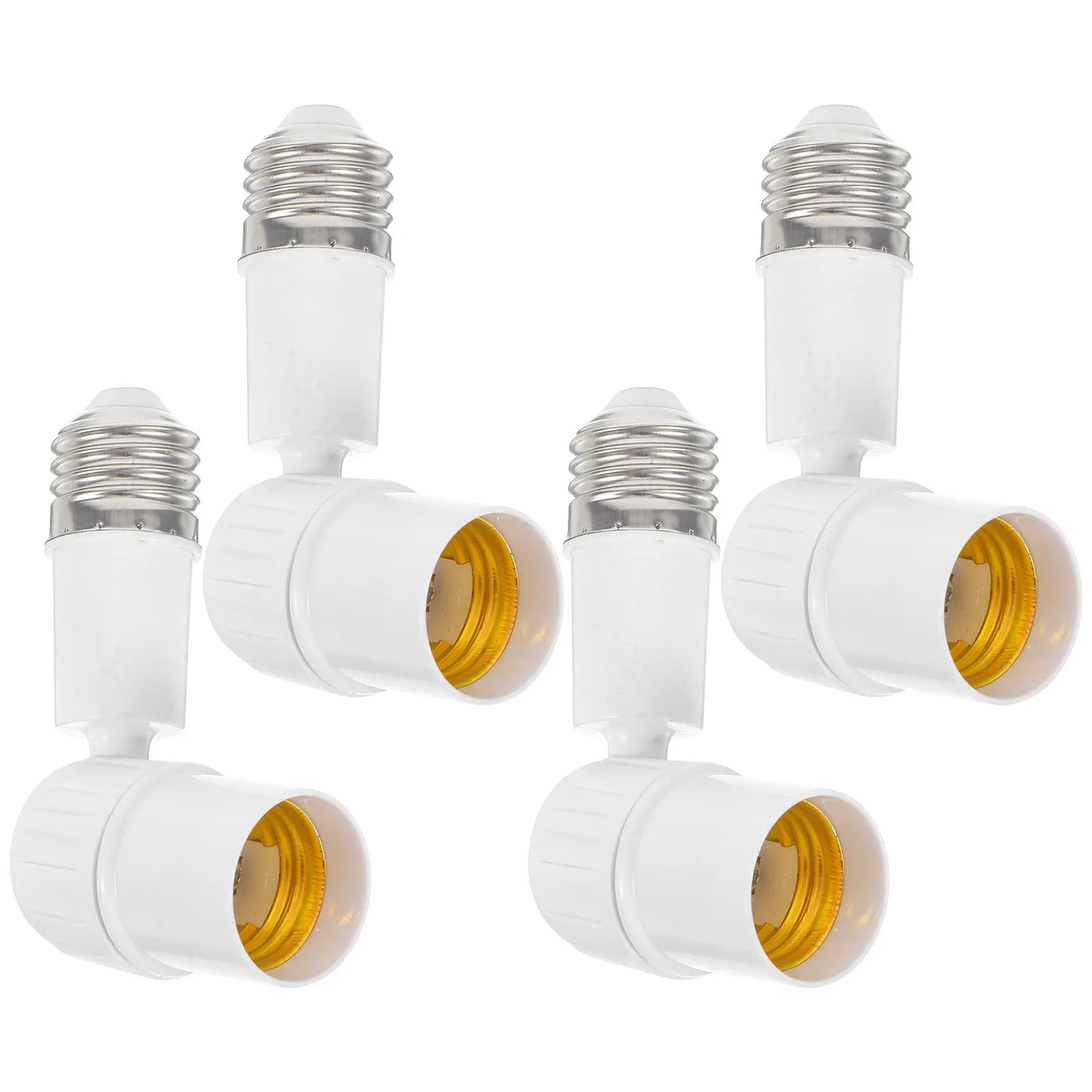 4Pcs Light Bulb Socket Extender Adapter E27 to E27 Articulated Extender for Enhanced Brightness Wide Coverage Easy Installation Peaceful Pleasures Health and Wellness Default Title