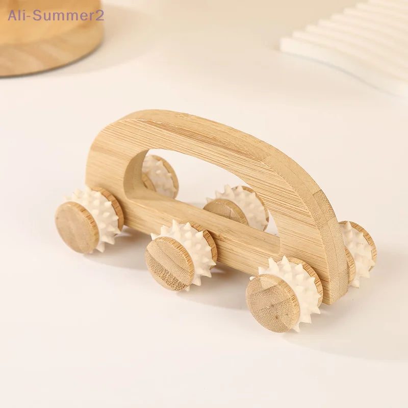 Wooden Massage Roller Tool, Manual Wooden Massager, Wood Back Massage Roller For Neck Leg Back Deep Tissue Muscle Massage Peaceful Pleasures Health and Wellness