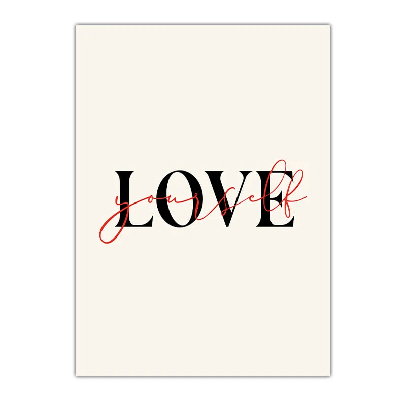 Nordic Minimalist Love Quote Canvas Wall Art | Unframed Print Canvas Wall Art Peaceful Pleasures Health and Wellness 03 15x20cm No Frame China Mainland