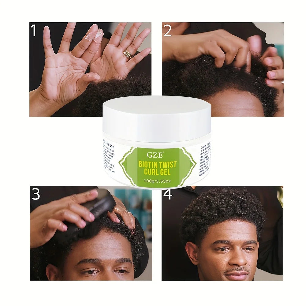 GZE Biotin Twist Curl Gel – Defines Curls & Strengthens Hair