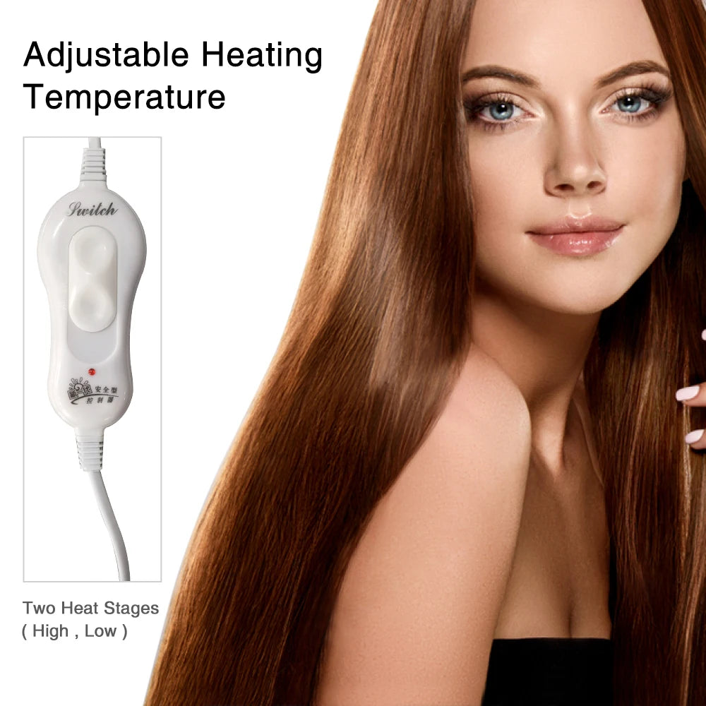 Hair Steamer Cap 220V Electric Heat Cap for Deep Conditioning Hot Oil Hair Mask Repair Damaged Hair Reduce Frizz Split Ends Home Peaceful Pleasures Health and Wellness