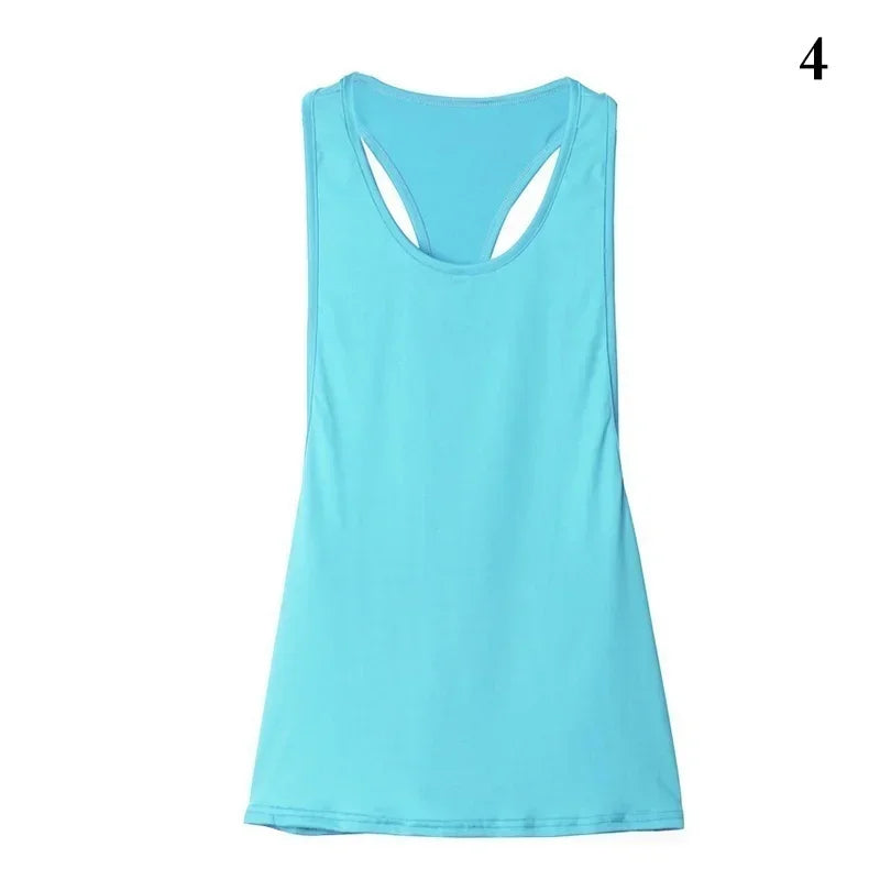 Sports Overshirt Women's Fitness Tank Back T-shaped Quick Dried Slim