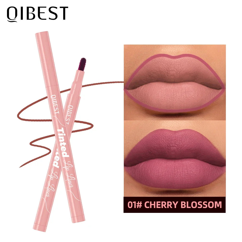 QIBEST Ultra-Precise Waterproof Lip Liner High Pigment Smooth Sweatproof Long-Lasting Wear For Perfect Lip Contour Pen Makeup Peaceful Pleasures Health and Wellness 01