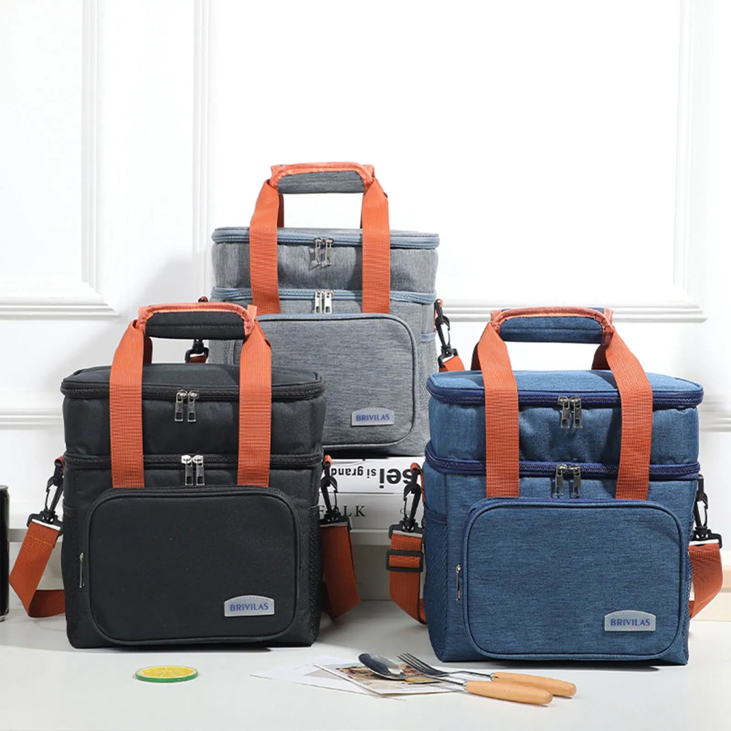 Portable Handheld Insulated Lunch Bag Oxford Cloth Fabric Easy to Carry Lunch Bag for Outdoor Camping Hiking Peaceful Pleasures Health and Wellness