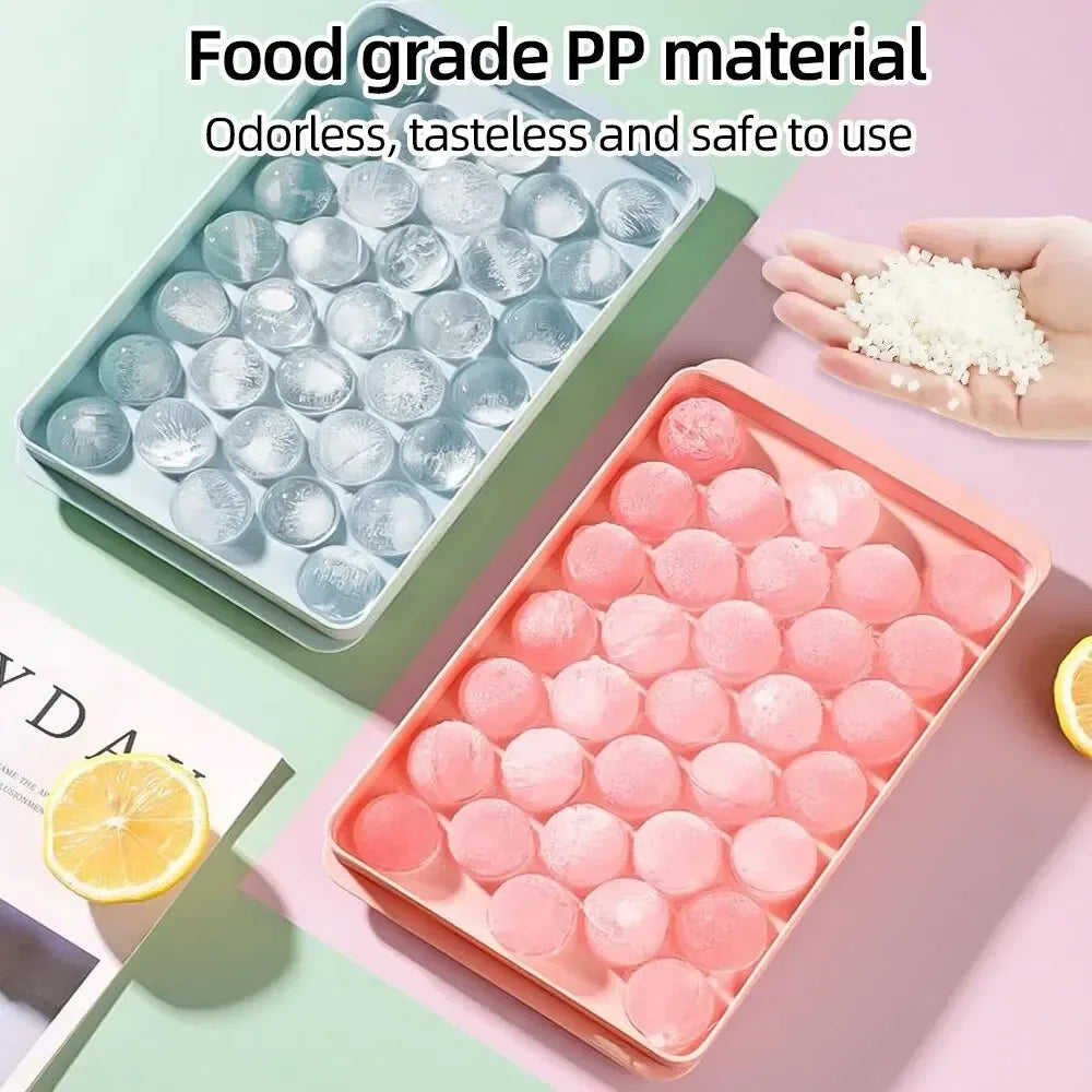 Family 33 Ice Cube Trays Hockey PP Mold Frozen Whiskey Ball Popsicle Fridge Ice Cube Box Lollipop Making Gifts Kitchen Tools Peaceful Pleasures Health and Wellness