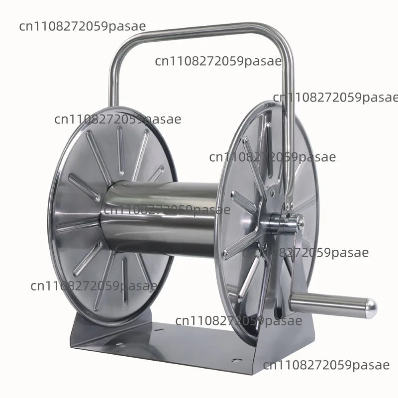 Stainless Steel Garden Hose Storage Rack & Reel Set