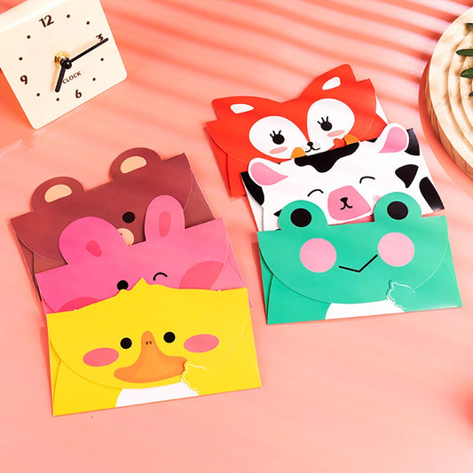 6 Sheets Korean Creative Festival Cartoon 3D Card Student Birthday Peaceful Pleasures Health and Wellness