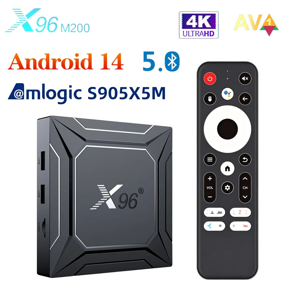 X96 M200 Smart TV Box Amlogic S905X5M Android 14 2.4G/5G Dual WiFi BT5.X 1000M Ethernet 4K Media Player Set Top Box ﻿ Peaceful Pleasures Health and Wellness