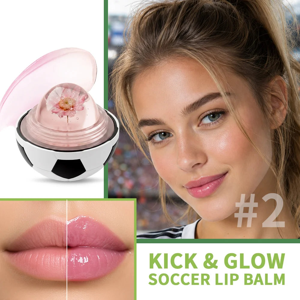 Kick & Glow Soccer Spherical Lip Balm pH Temperature Color Changing Lipstick Hydrating Long Lasting Lip Care Makeup Peaceful Pleasures Health and Wellness