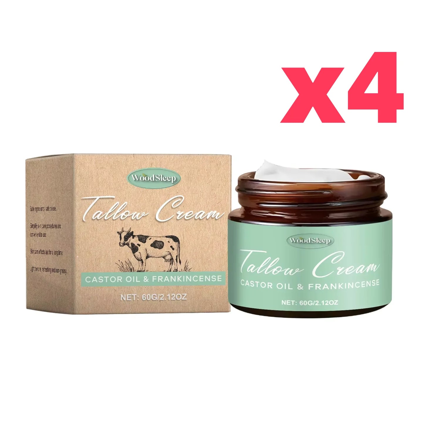 WOODSLEEP Beef Tallow Face Cream – Deep Moisturizer 60g