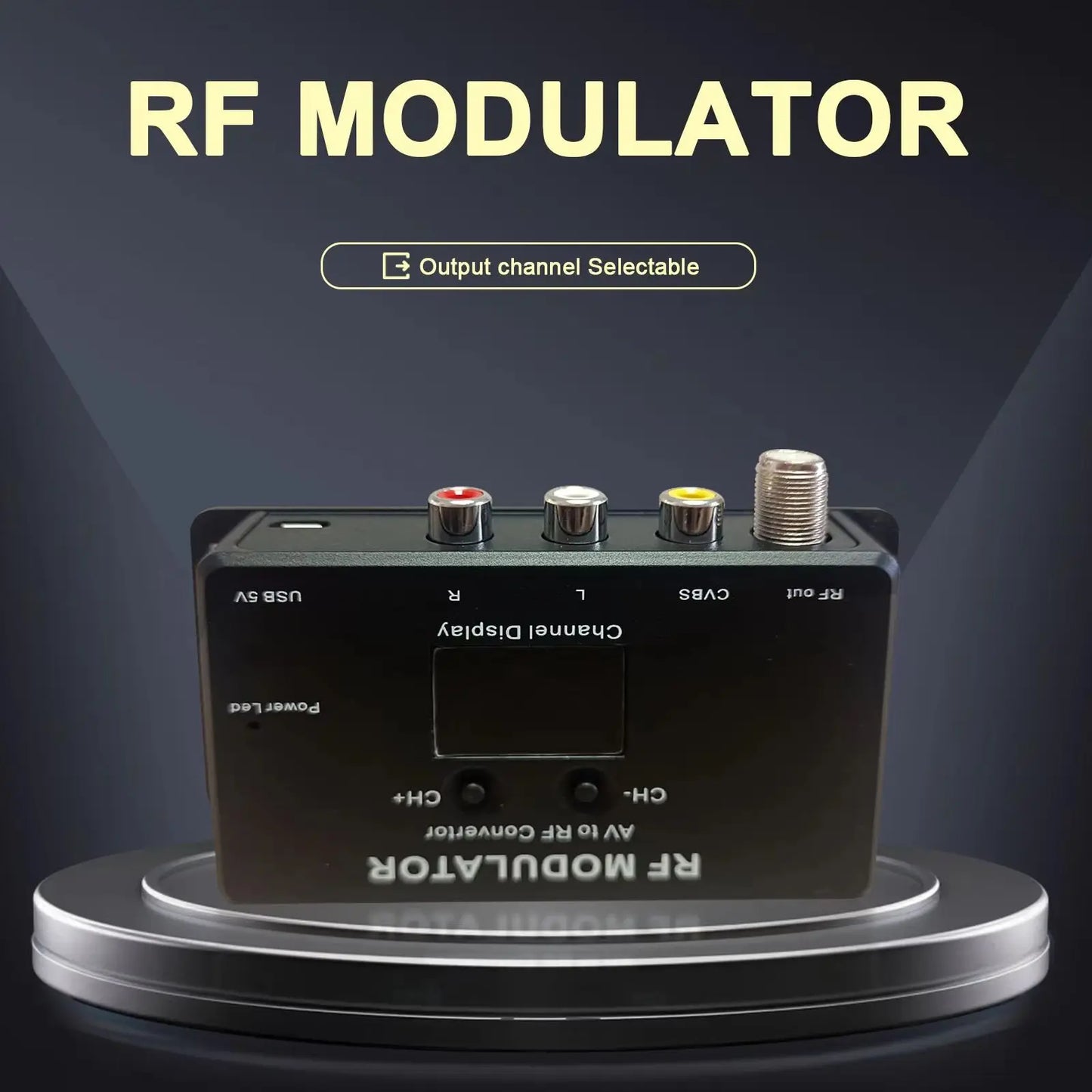 AV to RF Analog Modulator – Adjustable Cable TV Channel Mixer