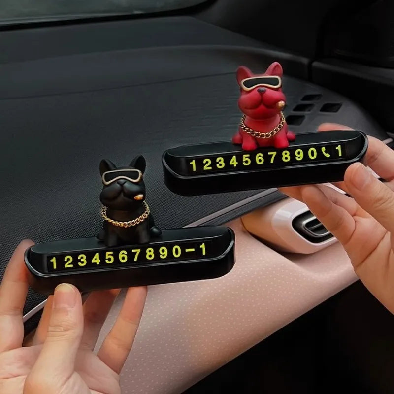 Temporary Parking Phone Number Sign for Vehicles Automotive Supplies Interesting Bulldog Temporary Parking Sign for Cars Peaceful Pleasures Health and Wellness