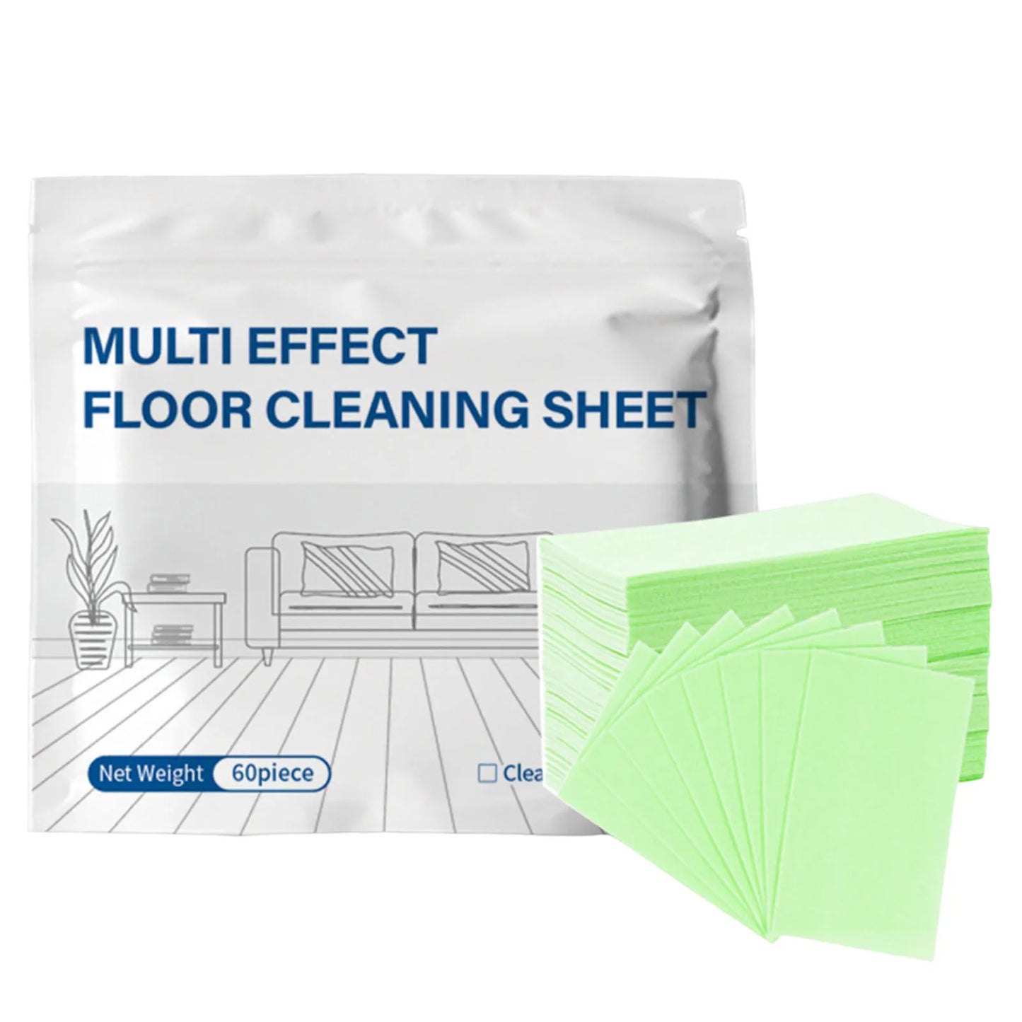 Disposable Home Floor Cleaner Multi-Functional Household Cleaning Sheet Scented Tile Brightening Clean Tablets for Tile Floors Peaceful Pleasures Health and Wellness Green 8