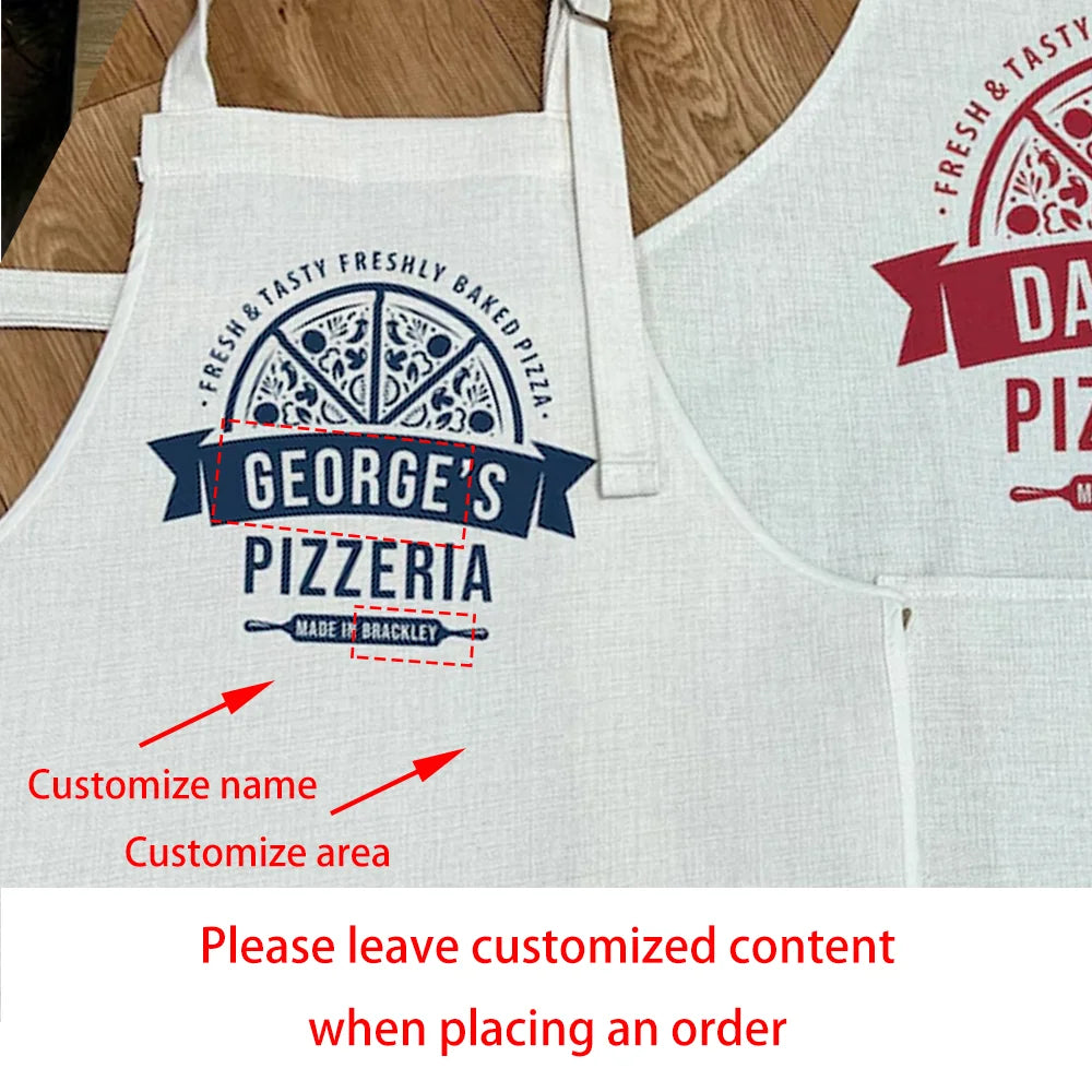 Custom Pizzeria Apron Men's Aprons Pizza Oven Gifts Father's Day Gifts Child Adult BBQ Kitchen Decor Baking Cooking Supplies Peaceful Pleasures Health and Wellness AApron Adult 67x75cm
