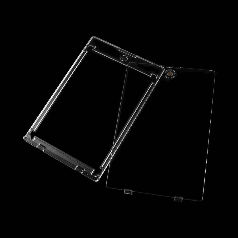 5Pcs Magnetic Card Holder Case Hard Plastic Material 35PT Thickness Game Card Storage Box Acrylic Clear Peaceful Pleasures Health and Wellness