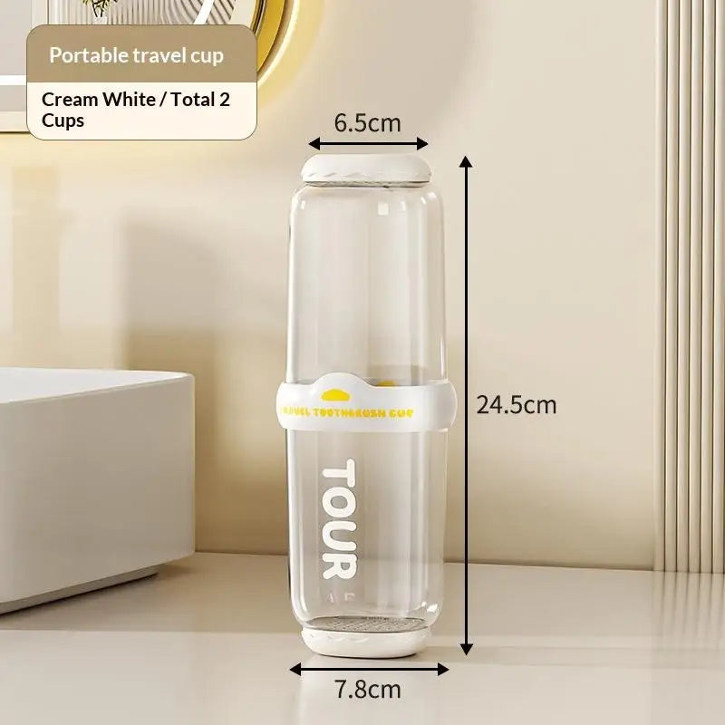 Portable Travel Toothbrush Cup & Storage Organizer Set
