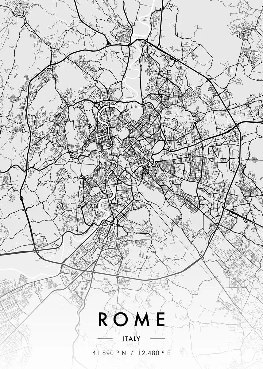 Paris & New York City Map Canvas Wall Art – Black & White Canvas Wall Art Peaceful Pleasures Health and Wellness W 40x60cm