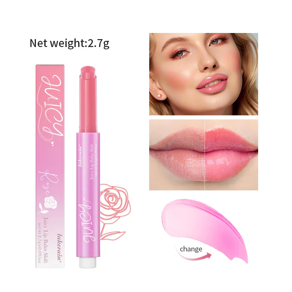 Lakerain Color Change Lip Balm Gloss with Vitamin E – 6 Shades