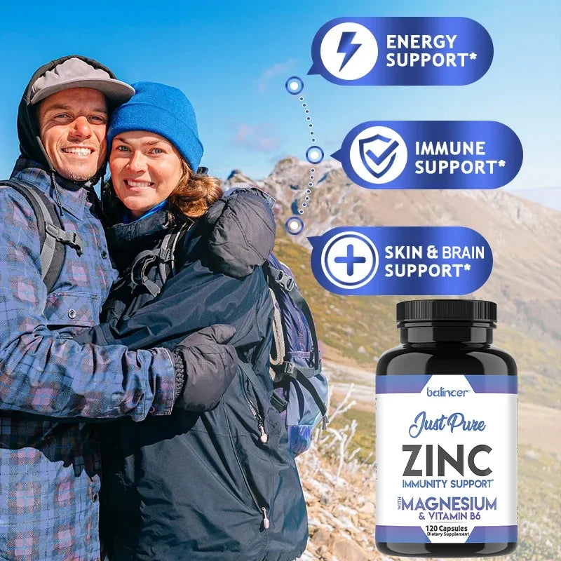 Zinc Capsules for Healthy Skin, Taste & Vision, Immune System & Antioxidant Support, Supports Cell Growth - Non GMO, Vegan Peaceful Pleasures Health and Wellness