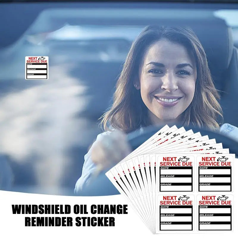 40 Pcs Oil Change Maintenance Service Reminder Stickers Oil Change Stickers for Windshield Adhesive Window Labels Car Sticker Peaceful Pleasures Health and Wellness