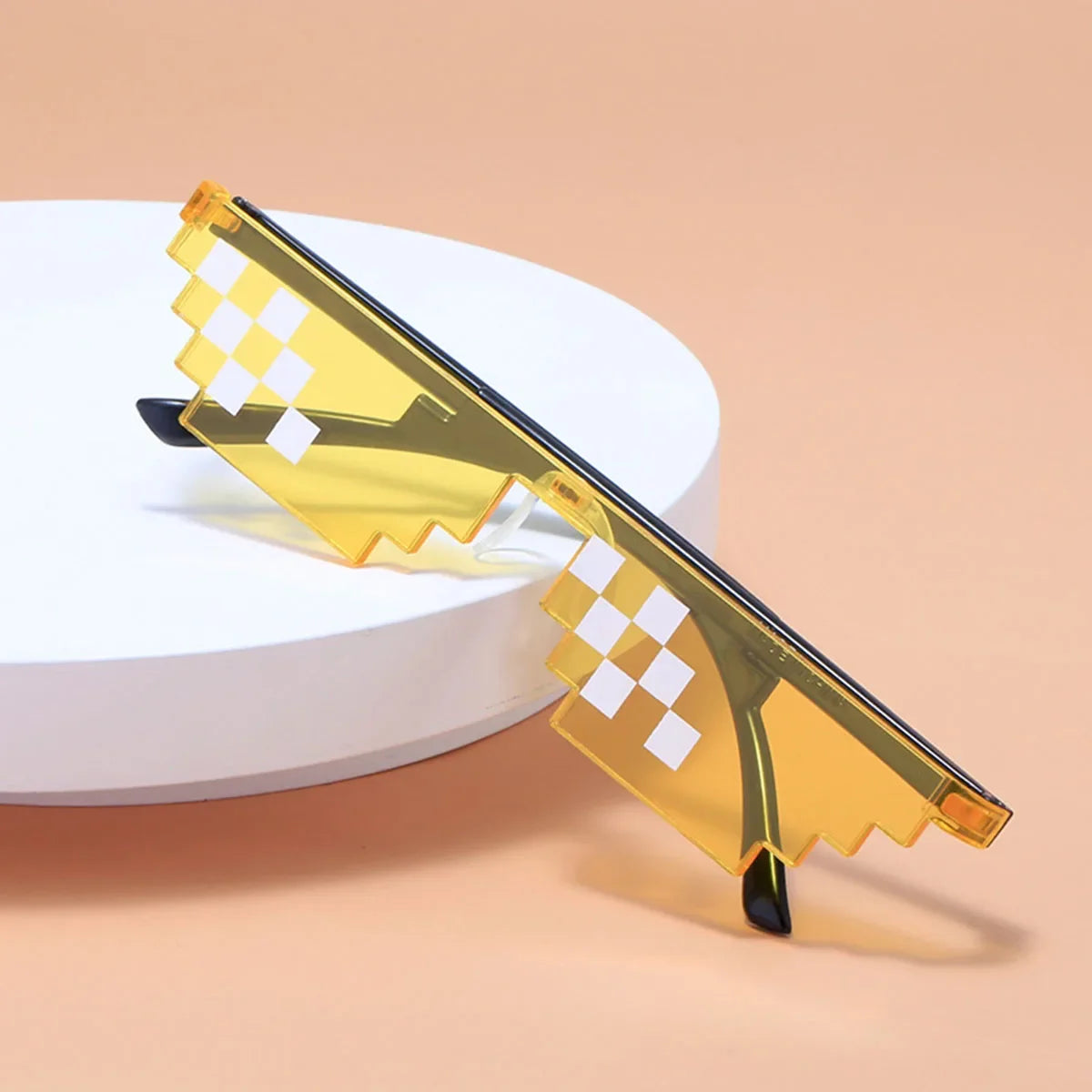5Pcs NEW Mosaic Sunglasses Trick Toy Thug Life Glasses Deal With It Glasses Pixel Black Mosaic Sunglasses Cool Jokes Funny Toys Peaceful Pleasures Health and Wellness