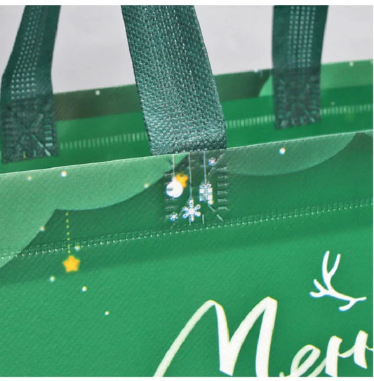 Christmas Gift Bags | Santa Elk Snowman Non-Woven Tote Christmas Gift Bag Oasis Select