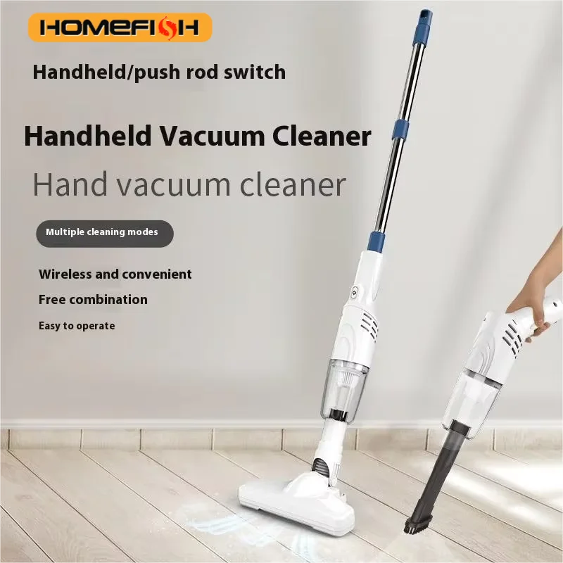 HOMEFISH Portable Handheld Household Vacuum Cleaner Wireless Strong Suction Multi-Function and Car Vacuum Cleaner Peaceful Pleasures Health and Wellness