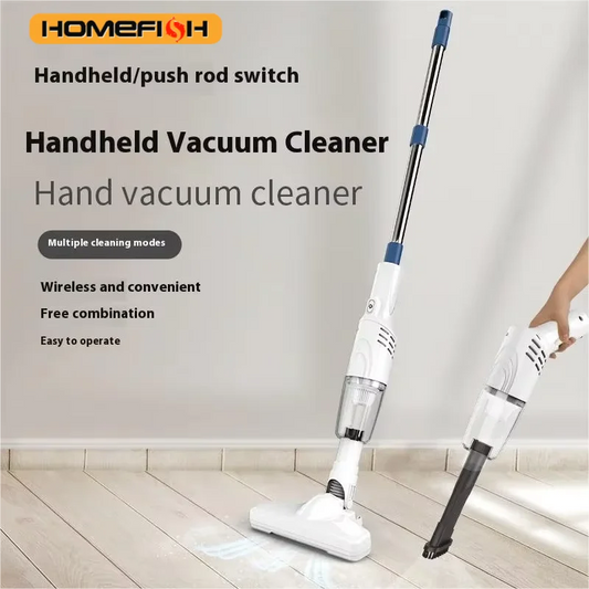 HOMEFISH Portable Handheld Household Vacuum Cleaner Wireless Strong Suction Multi-Function and Car Vacuum Cleaner Peaceful Pleasures Health and Wellness