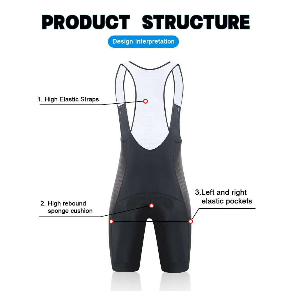 X-TIGER Men's Cycling Bib Shorts with Pockets – MTB & Road