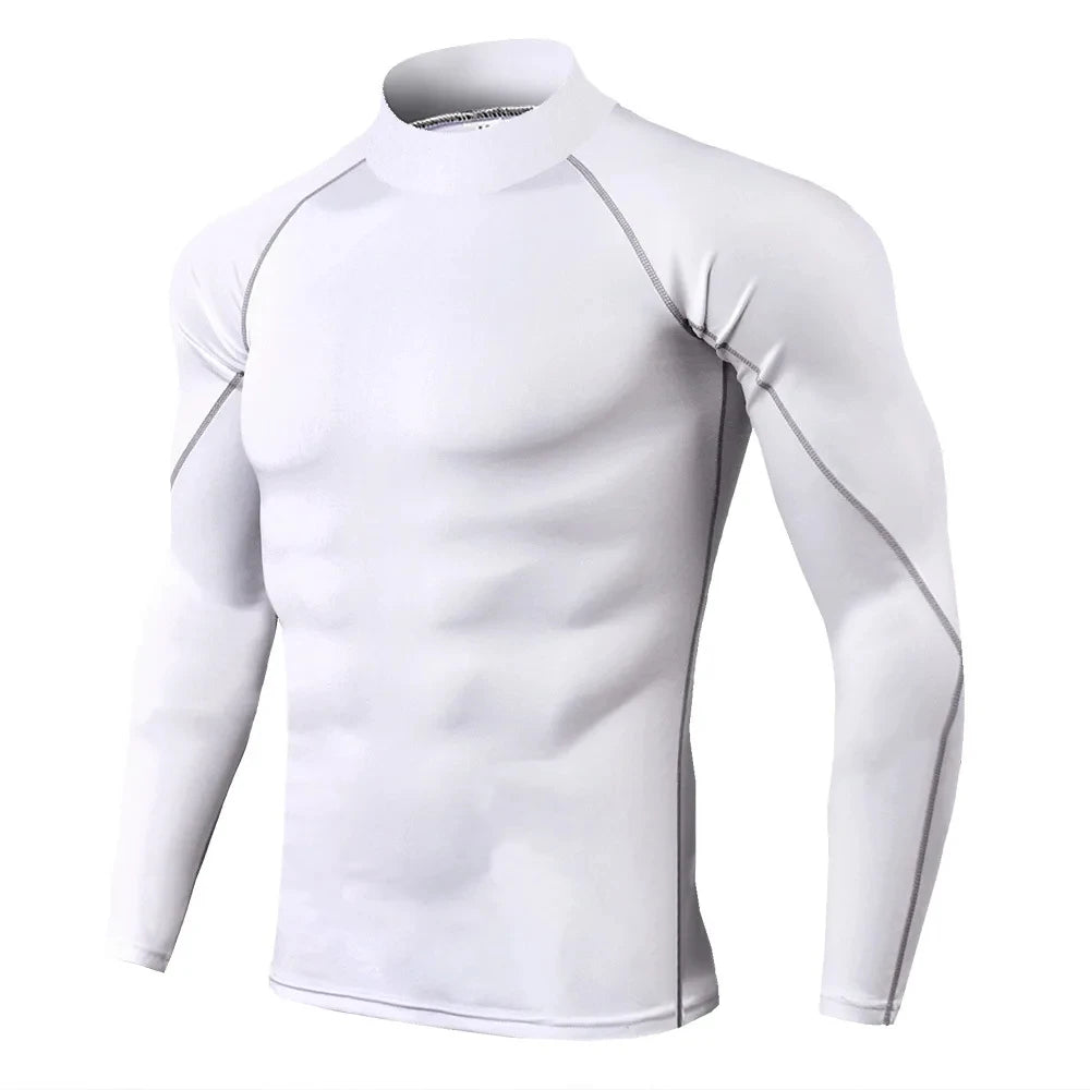 Men's Long Sleeve Compression Gym Shirt | Quick-Dry Sport Top