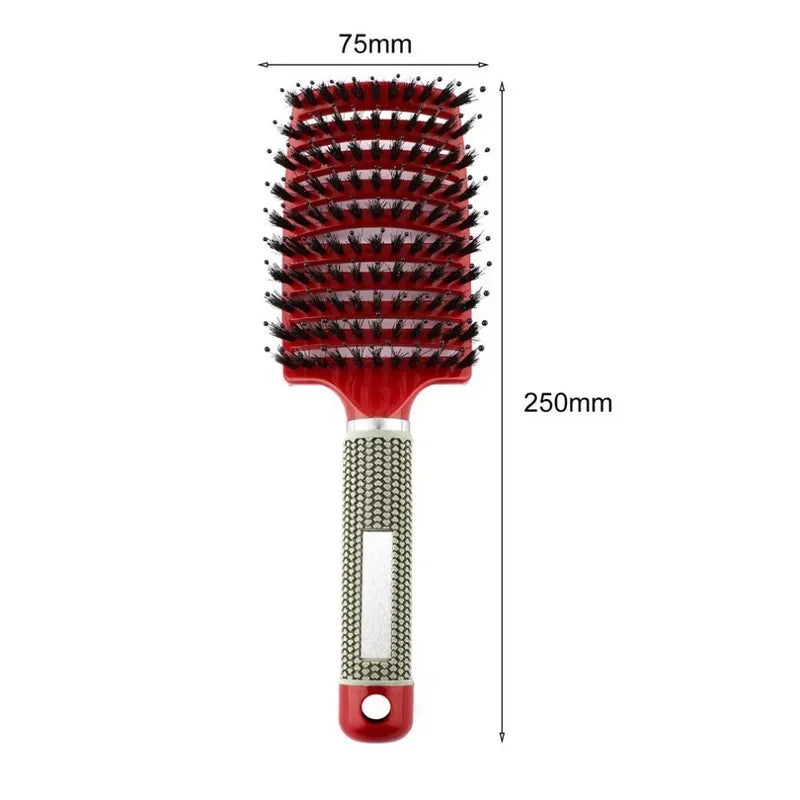 Women Detangler Hair Brush, Hairdressing Comb, Nylon Bristle, Scalp Massage, Tangle Teaser Peaceful Pleasures Health and Wellness