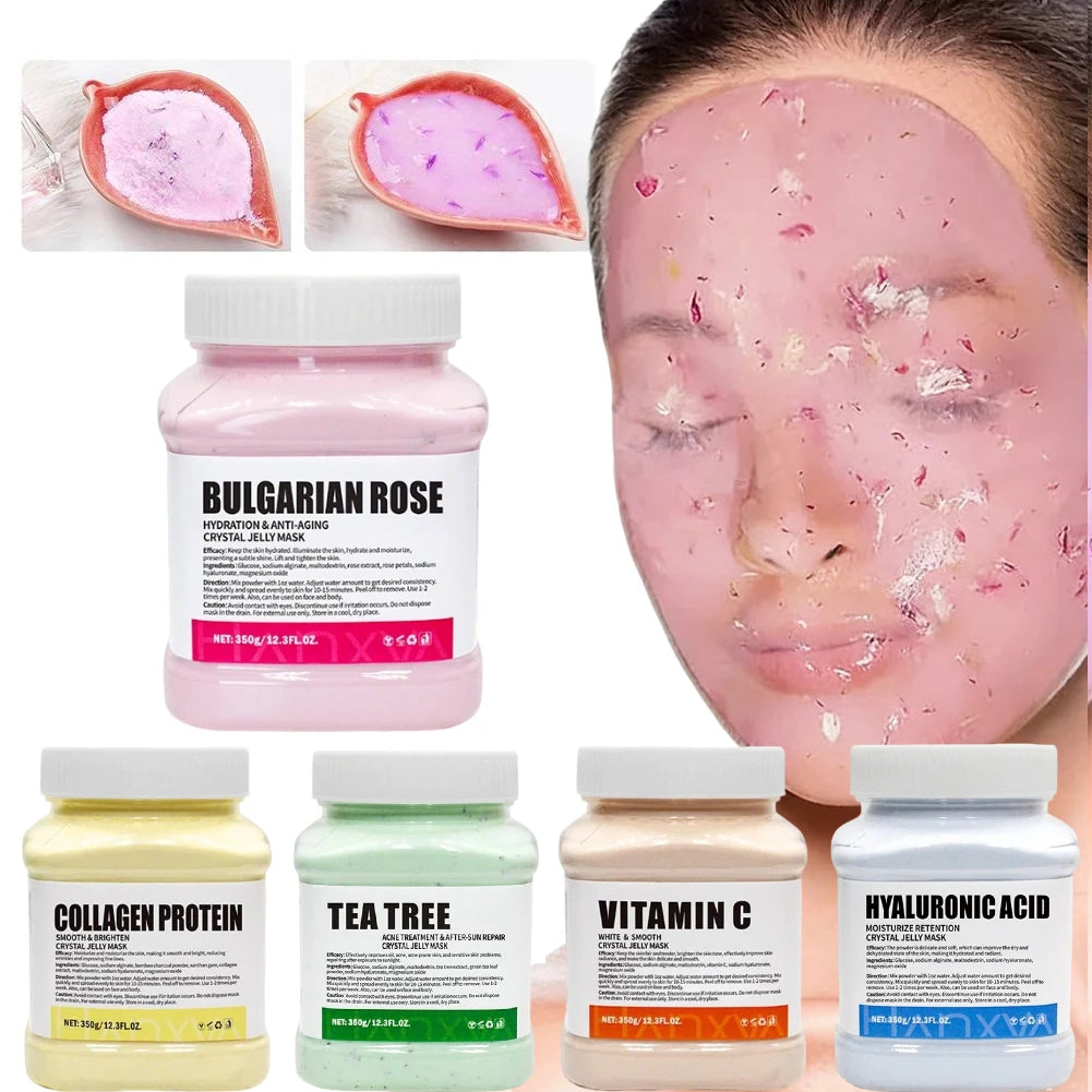 Jelly Face Mask Powder – Hyaluronic Acid, Vitamin C & Rose Collagen