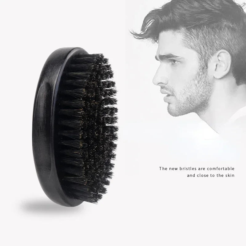 Professional Soft Boar Bristle Wood Beard Brush Hairdresser Shaving Brush Comb Men Mustache Comb Kit With Gift Bag Hair Comb Set Peaceful Pleasures Health and Wellness