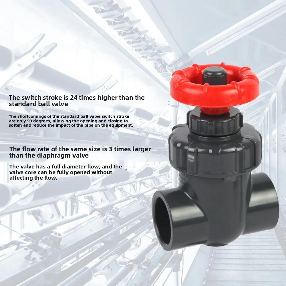 UPVC Gate Valve 20–63mm | Garden Irrigation & Aquarium