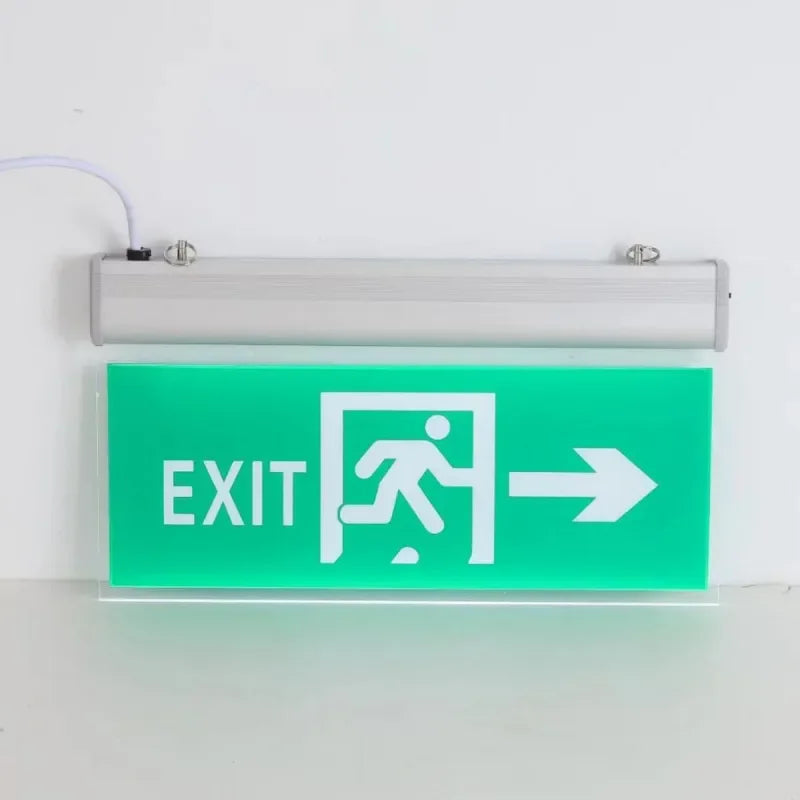LED Emergency Exit Light Rotatable Acrylic Wall Sign AC85-265V