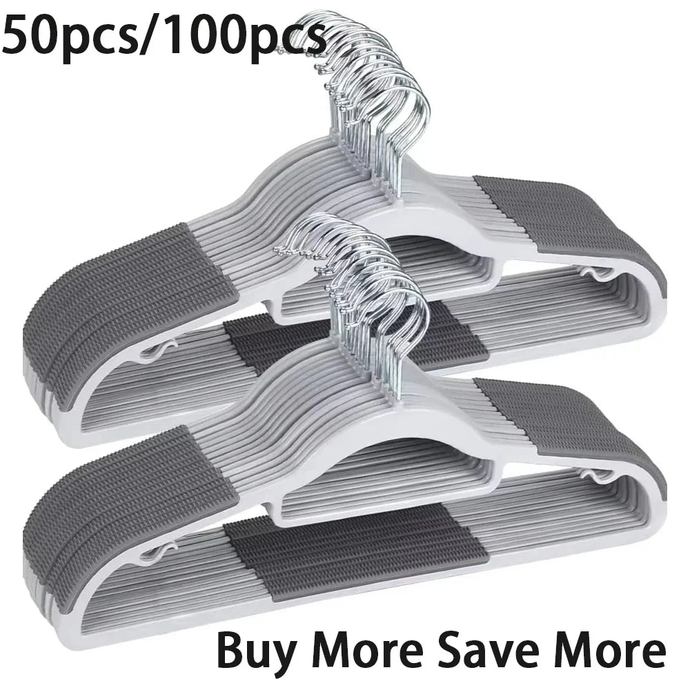 Space-Saving Non-Slip Slim Clothes Hangers | 360° Swivel Hook