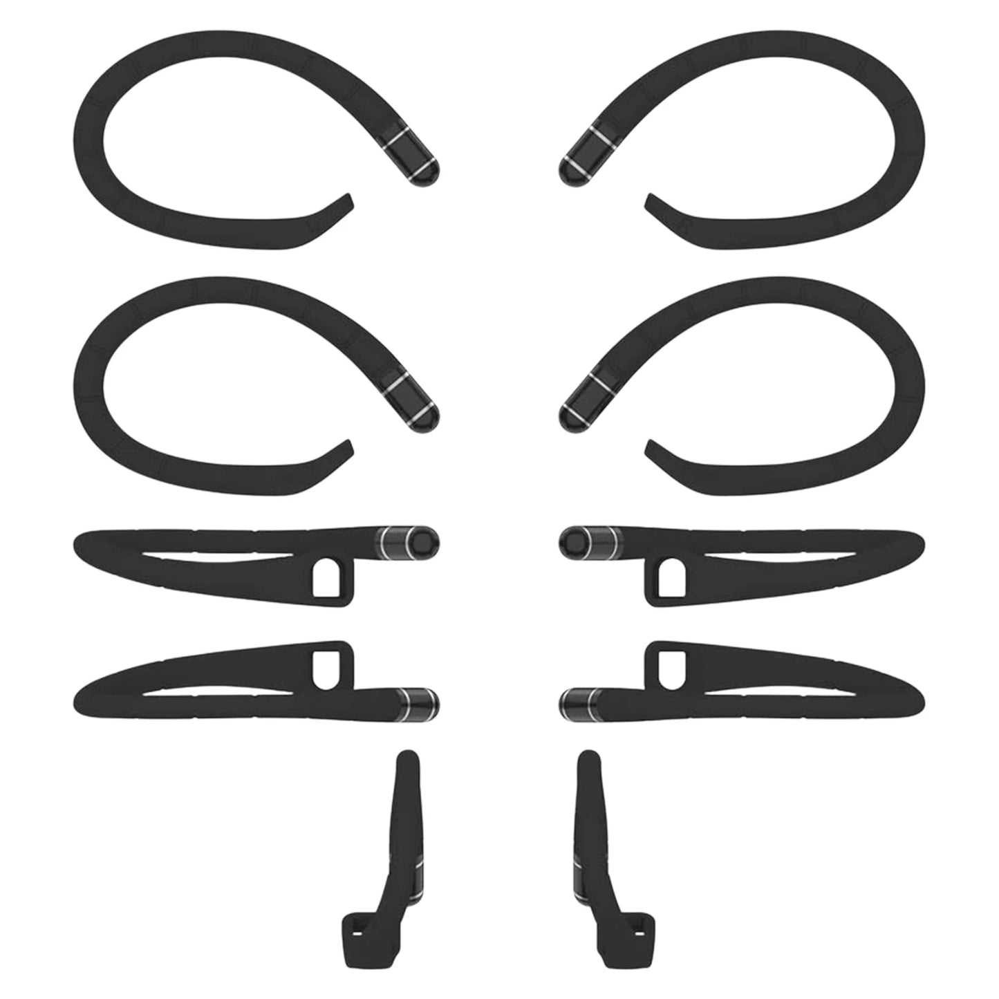 Silicone Ear Hooks for Samsung Galaxy Buds 4 Pro/buds 4 Anti-slip Earbuds Covers with Anti-lost Strap Lanyard Earbud Accessories Peaceful Pleasures Health and Wellness Black
