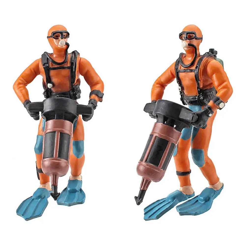 Plastic Seabed Exploration Diver Doll Scene Decoration Toys Miniature