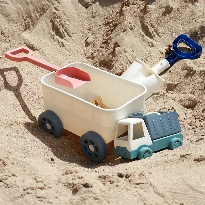 Beach Sand Toys Set for Kids – Truck, Shovel, Rake & Kitchen