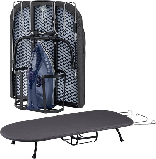 Foldable Mini Ironing Board with Iron Rest, Compact Portable for Dorm, RV, Travel Apartments Black Peaceful Pleasures Health and Wellness United States