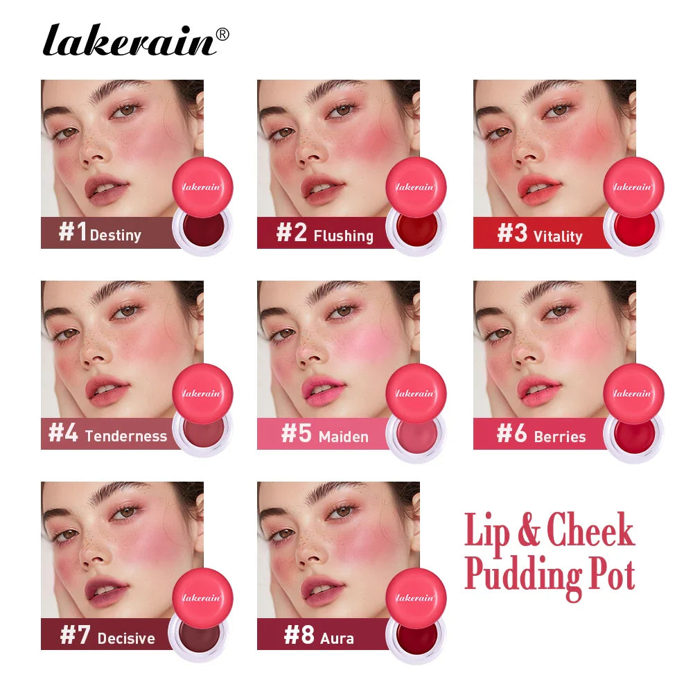 Blurry Pudding Pot Lip & Cheek Blush – Matte, Waterproof, 8 Shades
