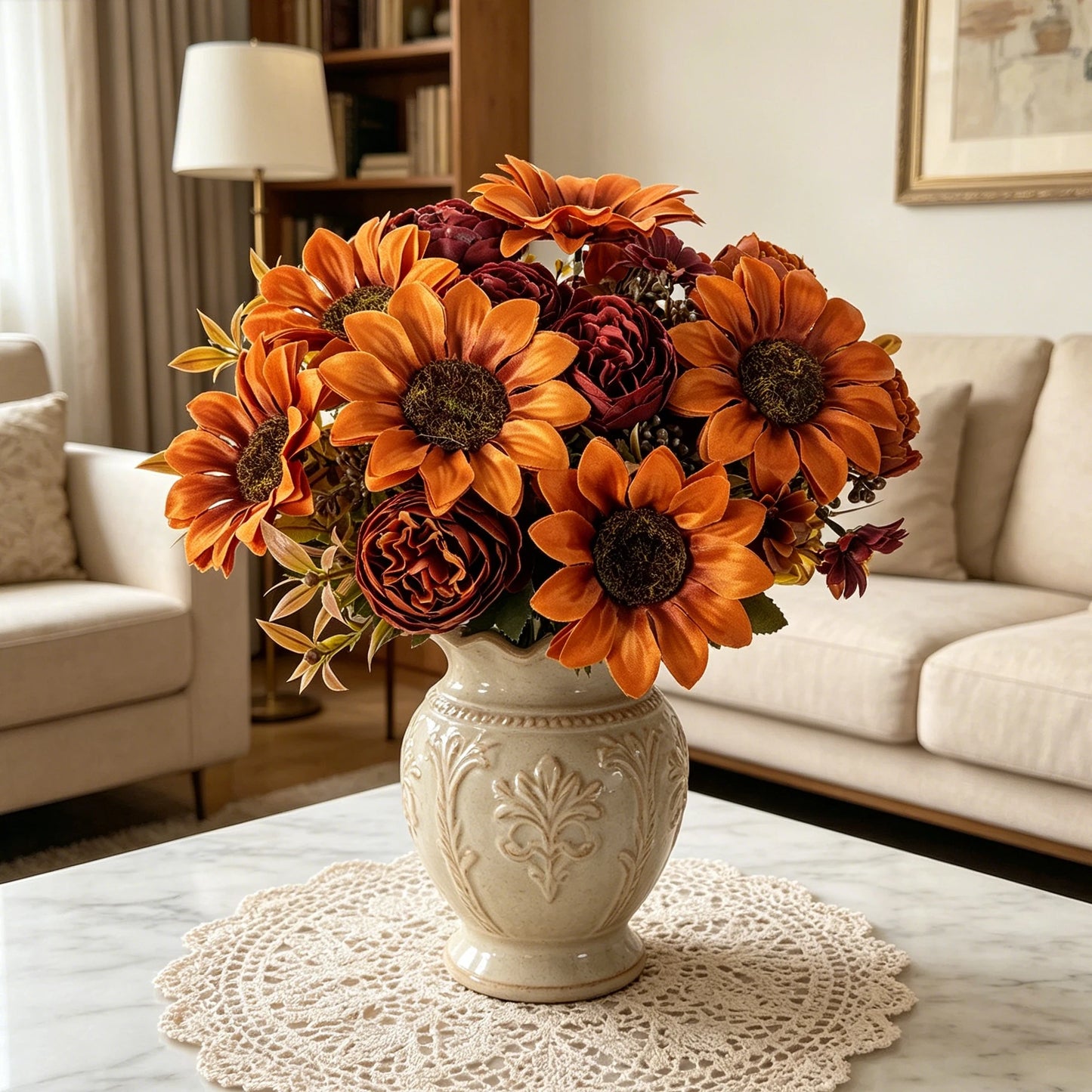 Silk Artificial Sunflowers Bouquet – Wedding & Home Decor