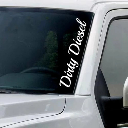 22 inches Dirty Diesel Windshield Banner Vinyl Decal Sticker Car Truck Window Peaceful Pleasures Health and Wellness Red